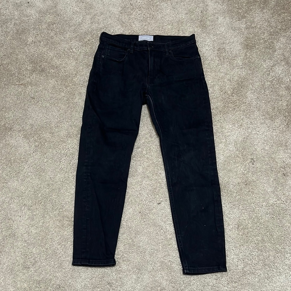 Everlane high waist black denim jean ankle size 30